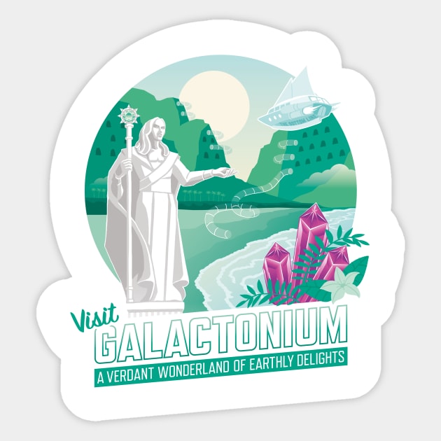 Visit Galactonium Sticker by Rusty Quill